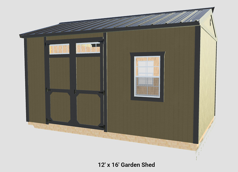 12x16 Garden Shed at ACE Buildings - Graceland of Corpus Christi