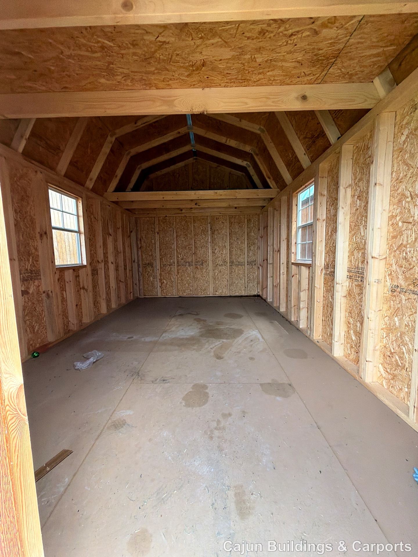 10x16 Lofted Barn at Cajun Buildings and Carports