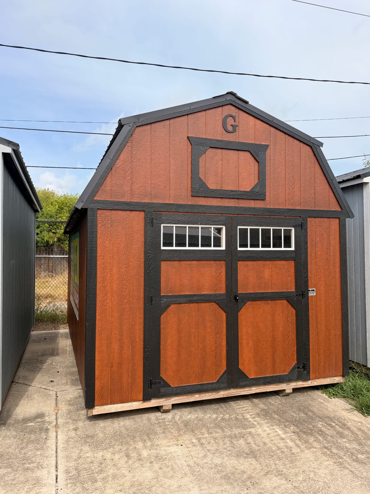 10x16 Lofted Barn at ACE Buildings - Graceland of Corpus Christi