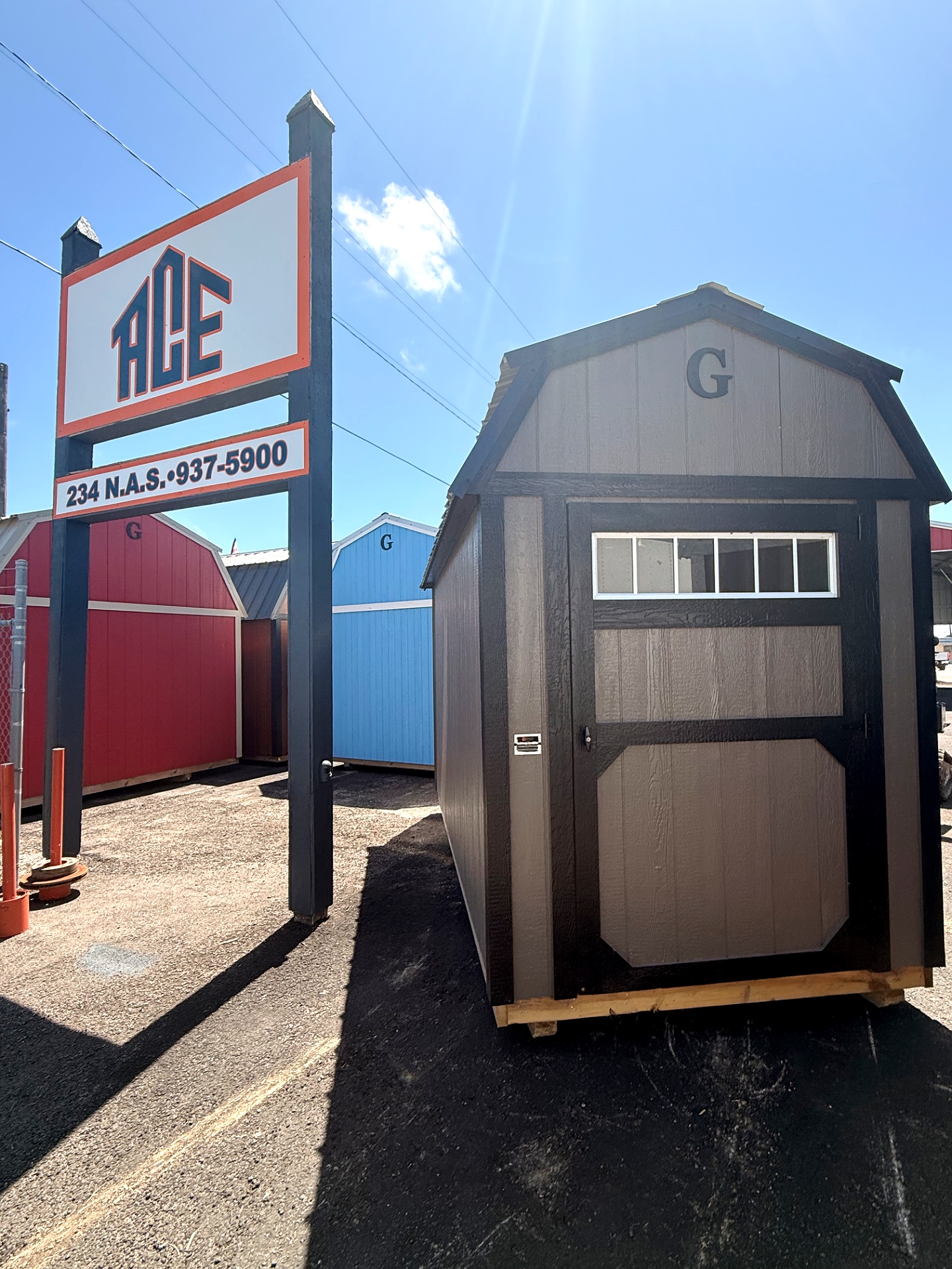 6x12 Lofted Barn at ACE Buildings - Graceland of Corpus Christi