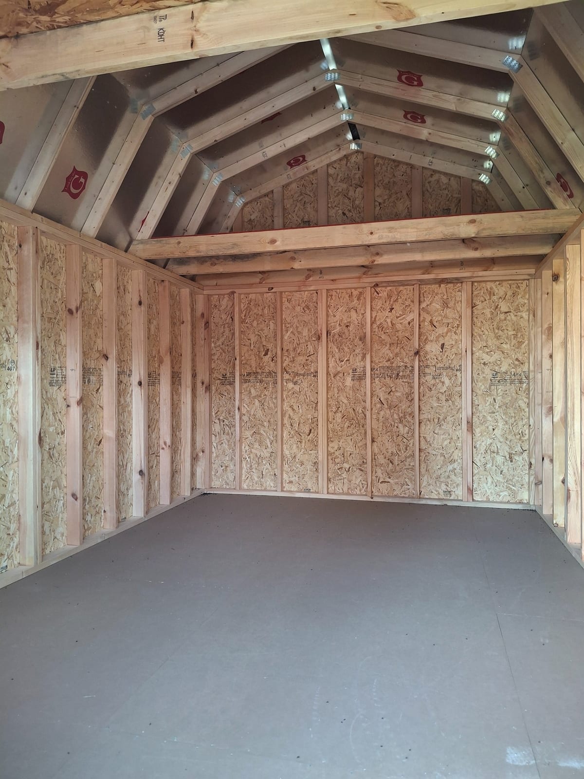 10x16 Lofted Barn at Kirbyville Lot - Essex Bros