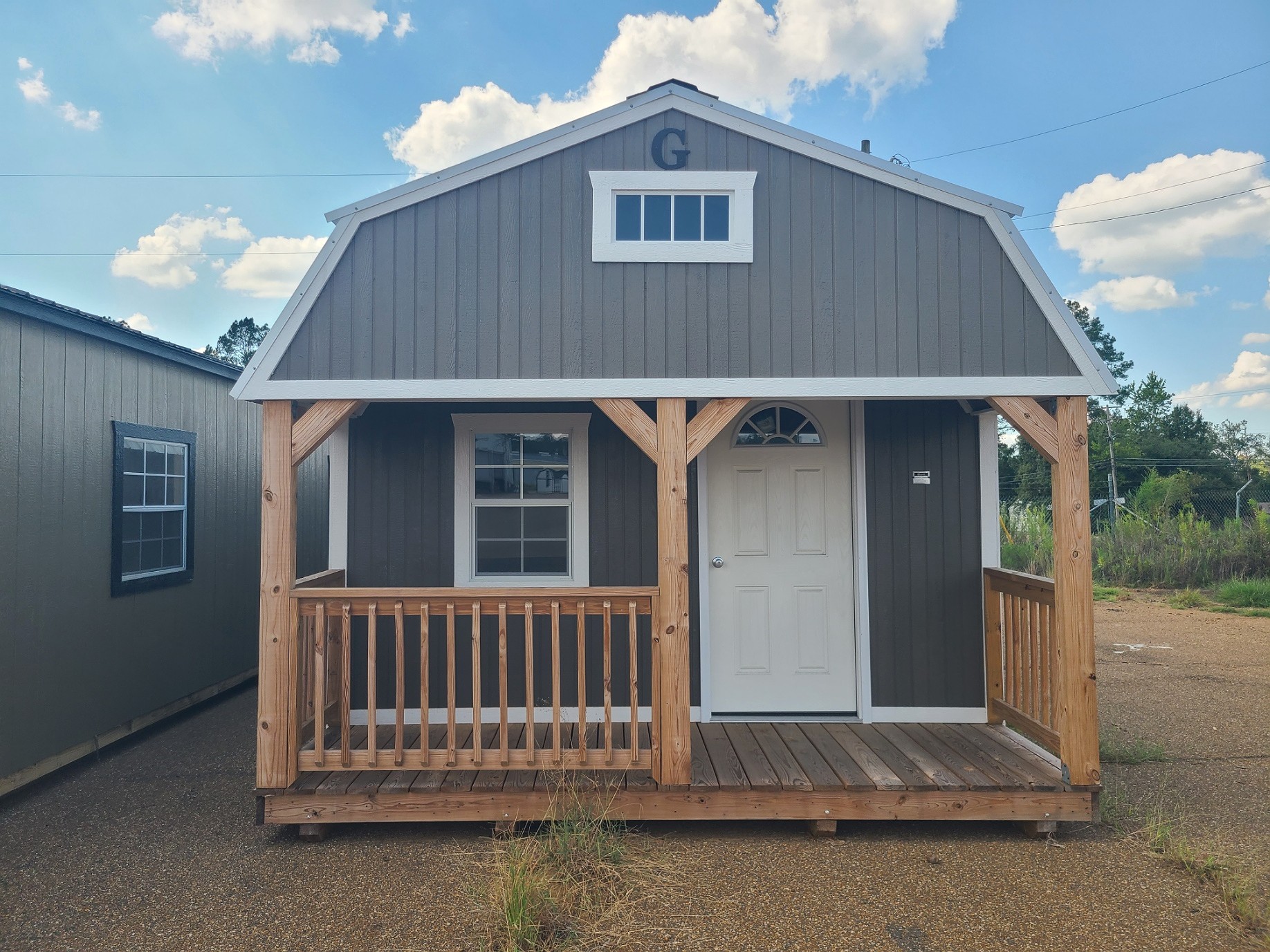 14x32 Lofted Barn Cabin at Graceland Portable Buildings of West Monroe/Columbia