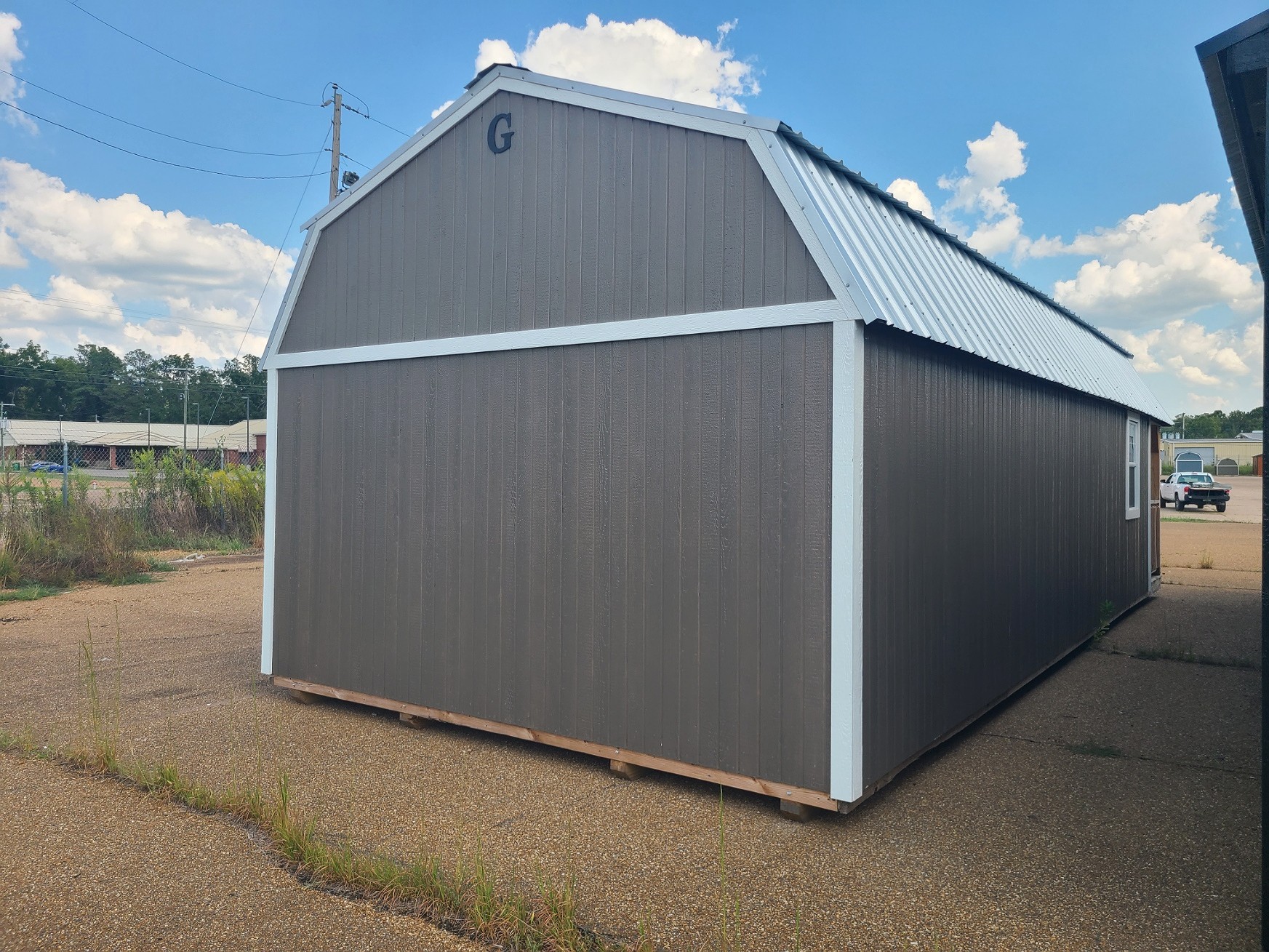 14x32 Lofted Barn Cabin at Graceland Portable Buildings of West Monroe/Columbia