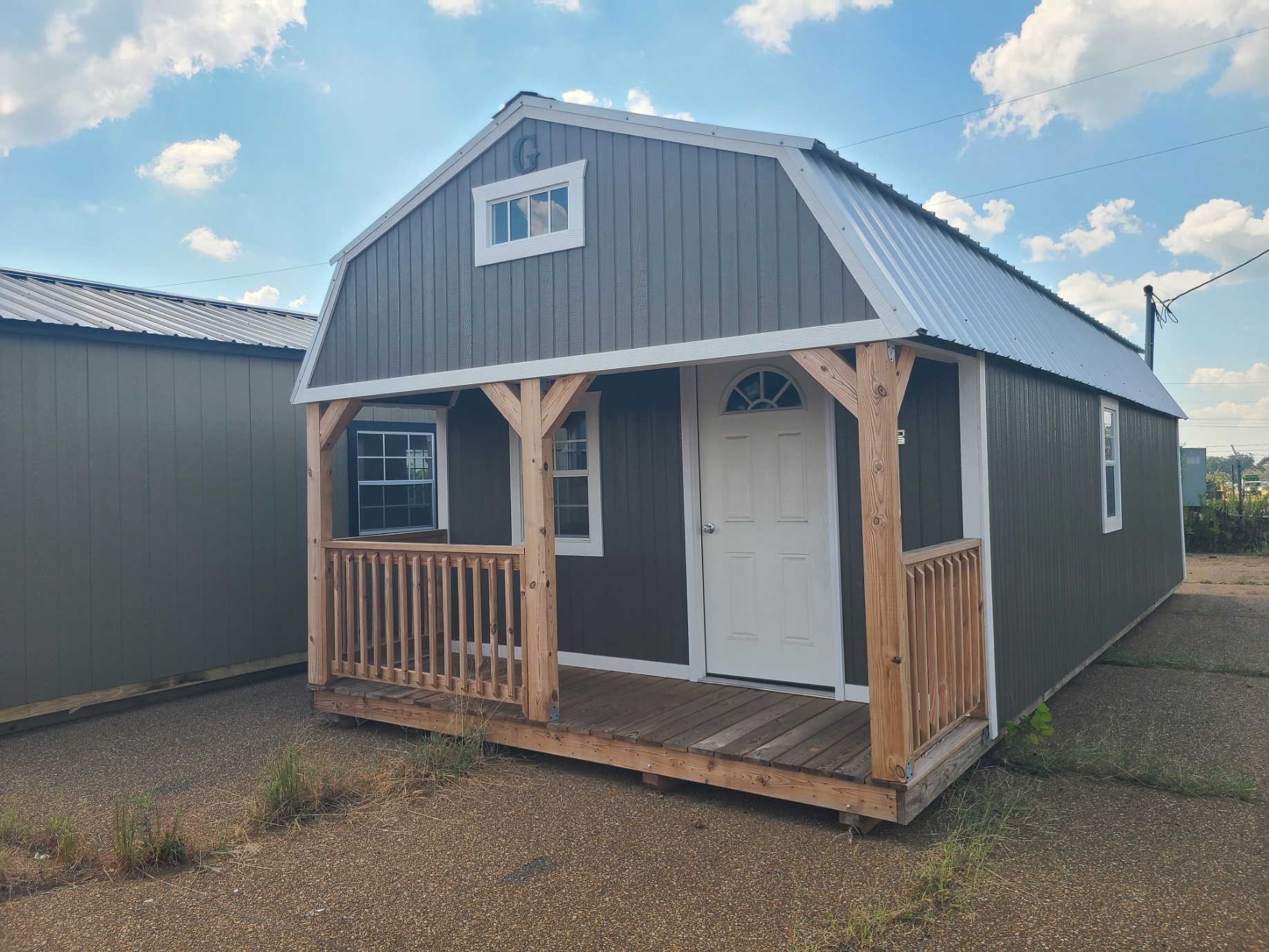 14x32 Lofted Barn Cabin at Graceland Portable Buildings of West Monroe/Columbia