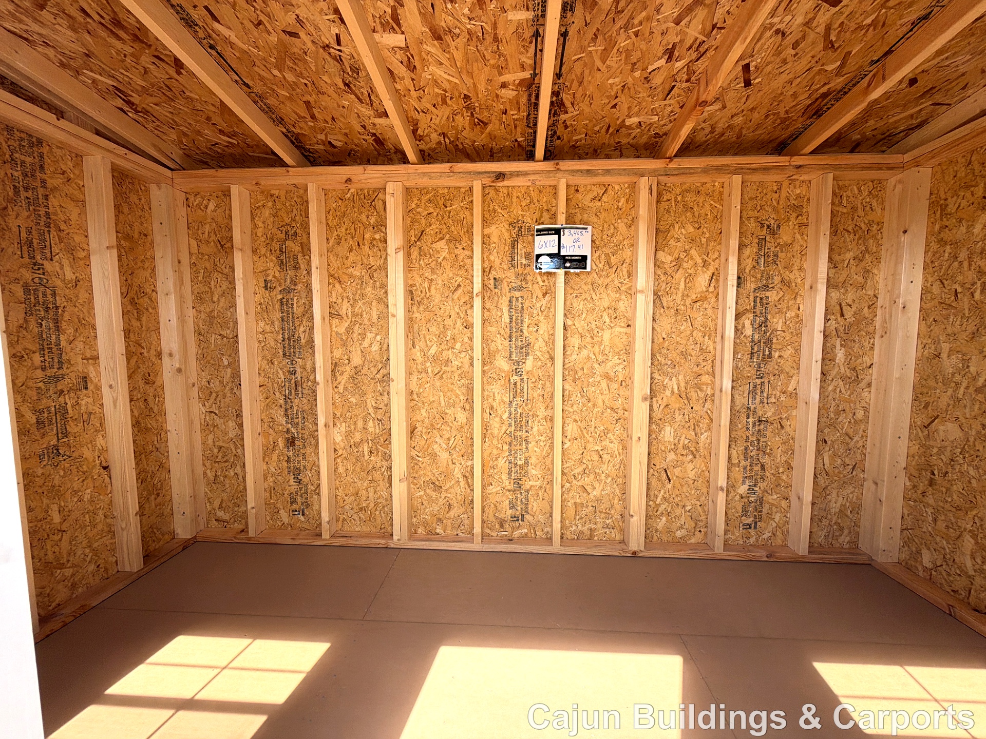 6x12 Mini Shed at Cajun Buildings and Carports