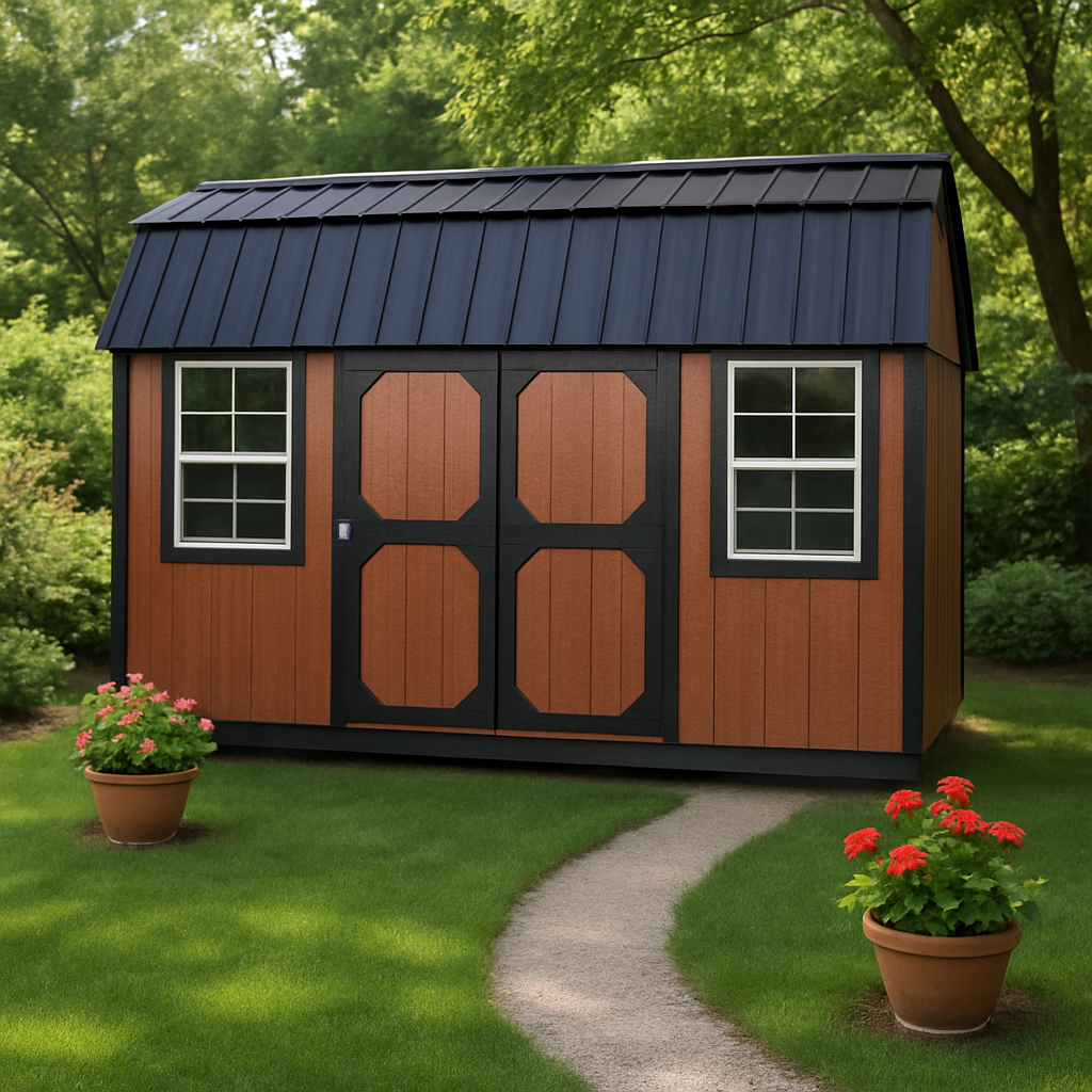 10x16 Side Lofted Barn at ACE Buildings - Graceland of Corpus Christi
