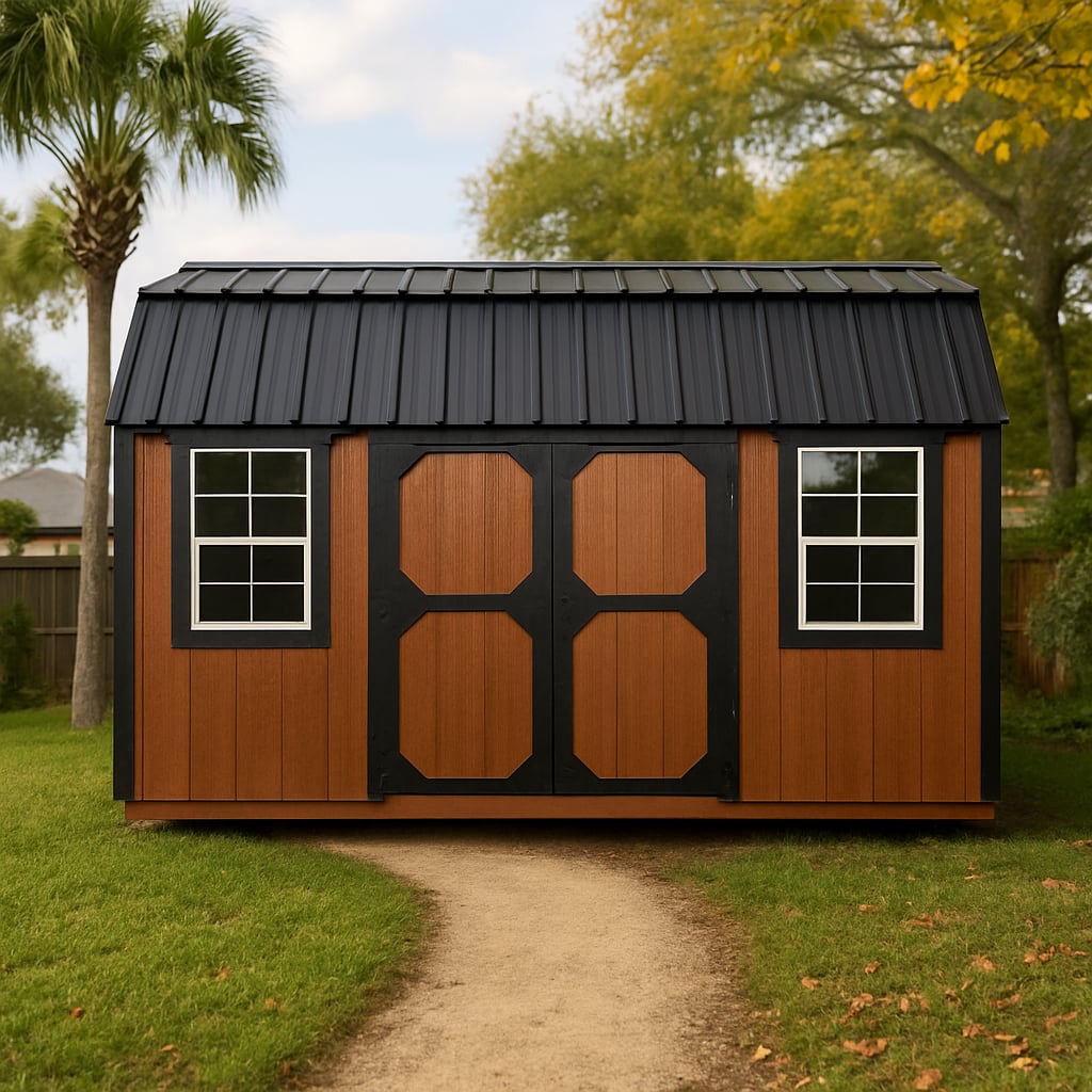 10x16 Side Lofted Barn at ACE Buildings - Graceland of Corpus Christi