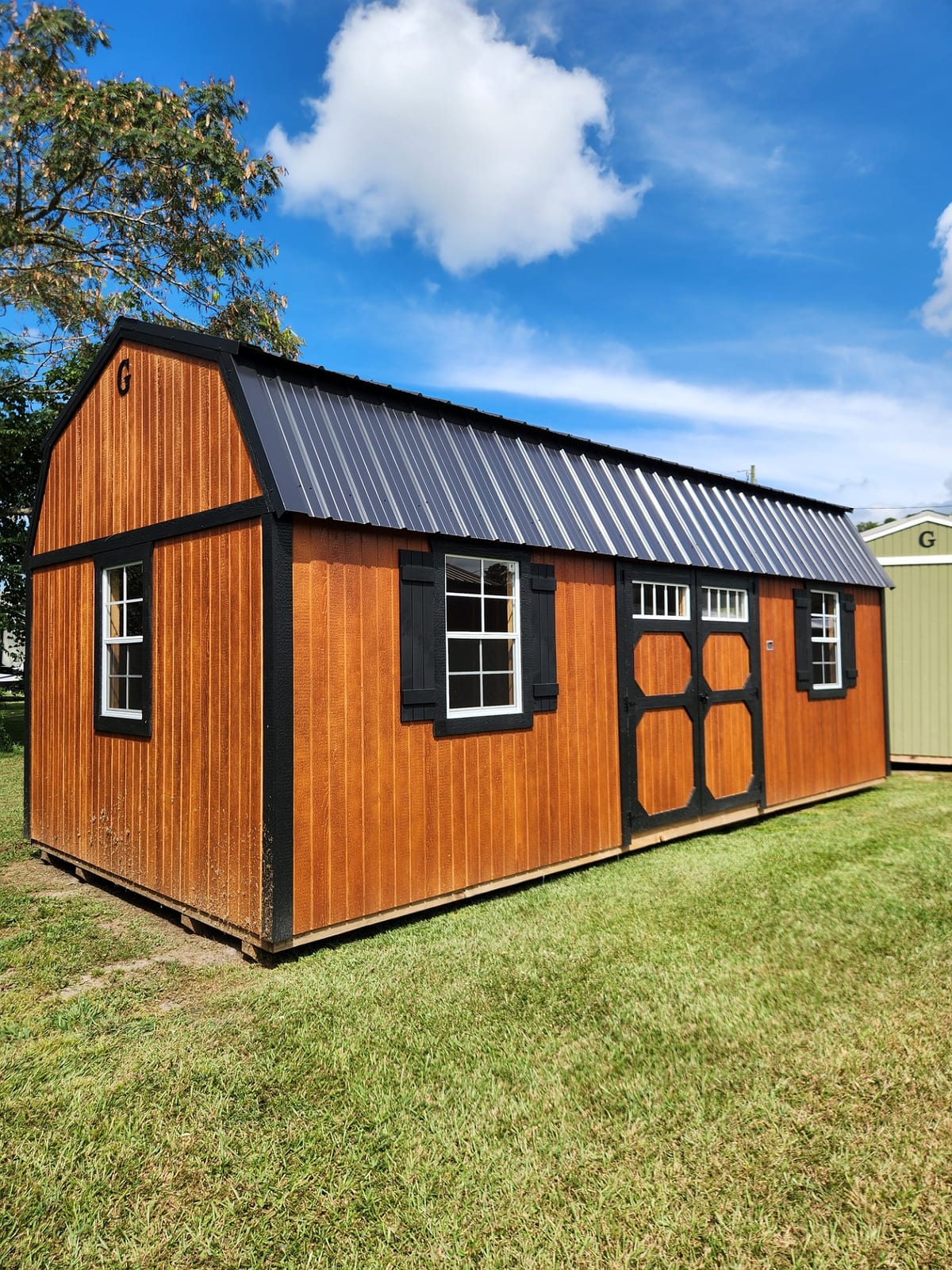 12x24 Side Lofted Barn at Toler's Coastal Structures - Newport