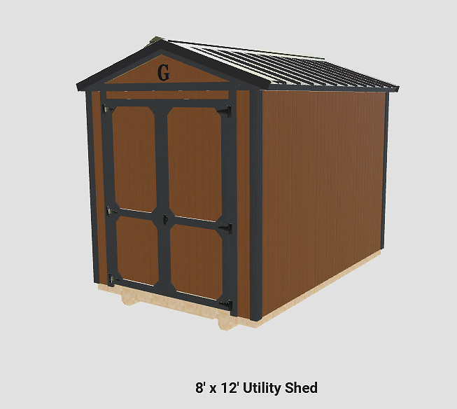 8x12 Utility Shed at ACE Buildings - Graceland of Corpus Christi