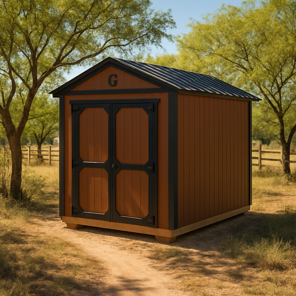 8x12 Utility Shed at ACE Buildings - Graceland of Corpus Christi