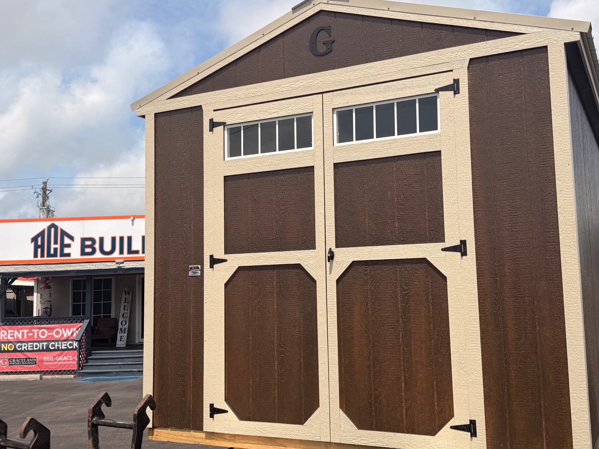 10x12 Utility Shed at ACE Buildings - Graceland of Corpus Christi