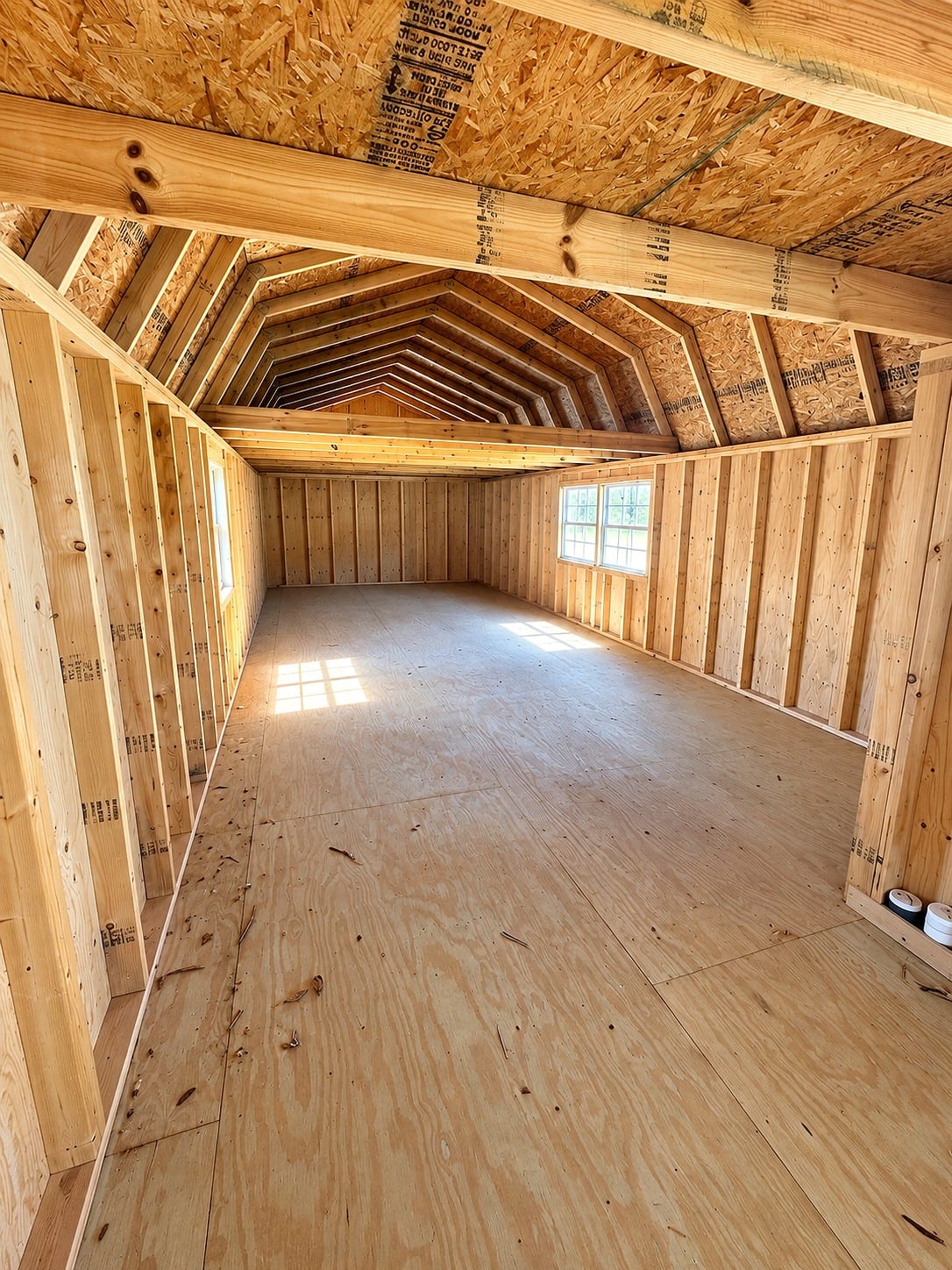 14x40 Wrap Around Porch Lofted Barn Cabin at Doug and Jenn's Buildings
